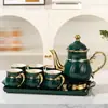 Juego de Tetera y Tazas de Cerámica de Alto Valor de Color Frío para Sala de Estar del Hogar, Simple, Creativo, Juego de Té