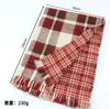 Em Estoque Venda Quente Cachecol de Cashmere Falso Elegante com Franjas Cachecol Dupla Face Luxo Leve Toque de Alto Padrão Espessado Quente Cachecol Versátil