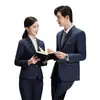 Traje Unisex Gris, Atuendo Profesional, Ropa Formal, Uniforme de Trabajo para Gerente de Departamento de Ventas, Ropa de Trabajo para Hotel, Traje Ol