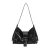 Bolso de hombro cruzado de gran capacidad estilo retro americano, moda de verano 2026, elegante para el trabajo, debajo del brazo, al hombro