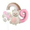 Set de Globos de Película de Aluminio Digital de Oso de Pastel Mágico Decoración de Escena de Fiesta de Cumpleaños para Niños Globos con Forma Especial