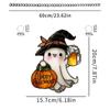Halloween Nuevo Pequeño Fantasma Leyendo antes de Acostarse Bajo la Luna Acrílico Plano 2D Ambiente Festivo Colgante Decorativo