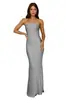Vestido de noche sexy ajustado sin tirantes estilo europeo y americano para mujer, modelo largo 2026 con abertura, adecuado para banquetes, fiestas y eventos de cóctel