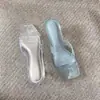 Chanclas de Gel de Nuevo Estilo para Mujer, Calzado de Verano para Exteriores, Sandalias de Tira de Cristal Versátiles y de Moda para la Playa, de Tacón Bajo