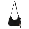 Bolsa de Ombro Masculina Estilo Japonês Moda Nova Simples Lona Bolsa Mensageira Ins Bolsa de Ombro Mochila de Estudante Bolsa Mensageira