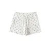 Shorts Casuales de Lunares con Cordón de Cintura Baja para Mujer 2026 Verano Retro Ajustados que Alargan las Piernas de Tres Cuartos Hot Pants