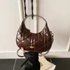 Bolsa de Mão Acolchoada Transfronteiriça para Mulheres, Novo Design de Nicho Outono/Inverno 2025, Bolsa de Ombro Único Transversal, Bolsa de Axila Formato Bolinho