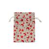 Suministro directo de fábrica suministro para comercio exterior bolsa de decoración de árbol de Navidad dorada 13*18 transfronteriza copo de nieve reno campana bolsa de regalo