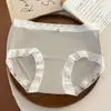 Ropa Interior de Seda de Hielo para Estudiantes Niñas Antibacteriana Grado A Algodón de Bebé Grado A Algodón Entrepierna Extendida Transpirable Cintura Media Calzones para Mujer