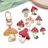 20 Estilos de Casa de Hongo con Goteo de Aceite Colgantes de Aleación de Acción de Gracias Charms para Pulsera de Collar DIY Accesorios para Llaveros
