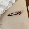 Exquisito Clip para el Cabello con Estampado de Leopardo y Corazón de Flor de Lujo Ligero, Lindo Clip BB Redondo Dulce para Mujeres, Clip para Mechas Laterales de Aspecto de Alta Gama
