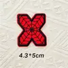 5cmQ Teia de Aranha Gorducha Letra Número Patch de Bordado Autoadesivo Patch Decorativo para Bordado DIY em Diário/Computador Patch de Tecido