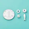 Nuevo Círculo de Nube Auspiciosa Chapado en Plata de Ley S925 Pez Koi Cruz Pez Pequeño Cuentas Espaciadoras Pulsera de Cristal DIY Pulsera Accesorios de Plata