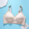 Lencería Fresca Sin Costuras para Mujeres con Pecho Pequeño, Push-Up, Sin Aros, Tiras de Gelatina, Soporte Suave, Anticaída, Sujetador Delgado