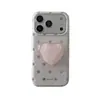 Funda para Teléfono Móvil Apple 18Promax Estilo Coreano Estrella Piedra Preciosa Corazón Soporte Adecuada para 16Pro Doble Capa 17Pro