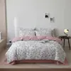Impressão Digital Fronha Conjunto de Roupa de Cama Jacquard Algodão Amassado Conjunto de Três Peças E-commerce Transfronteiriço