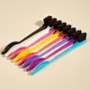 Salón de Belleza Cepillo Multicolor de Doble Punta para Bordes Cepillo para Cejas Herramienta para Arreglar Cabello Suelto Peine para Línea del Cabello Estilizado en Casa Nuevo