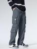 Pantalones de Trabajo Sencillos para Hombre de Primavera y Otoño con Bolsillo Grande, Multibolsillo, Holgados, Talla Grande, Casuales, Rectos, Modernos, Deportivos