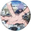 Hechizo de regreso a la guerra Rigu Yumi Insignia de hojalata Sombra de jade azul Volver a la serie circundante Llavero de espejo