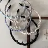 Novo Lenço de Seda Versátil Faixa de Cabelo Headband Verão Bolinhas Fita Grampo de Cabelo Tudo-em-Um Peça Externa Acessório de Cabelo Trançado