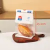 Bolsa para pan con ventana, bolsa de embalaje de alimentos transparente y engrosada, personalizable con impresión de logotipo, a prueba de aceite y humedad, bolsa para pan con borde enrollado