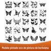 Modelo de pintura de borboleta transfronteiriça PET modelo de pintura oca placa de cópia de pintura infantil DIY pintado à mão grafite ferramenta de pintura de parede