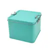 Caja metálica cuadrada a presión para pasteles, pasteles de piña, pasteles de luna, dulces de boda, caja de almacenamiento sellada, caja de embalaje apta para alimentos
