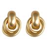 Brincos redondos de estilo Hong Kong de designer transfronteiriço para mulheres, brincos de ouro e prata europeus e americanos, brincos minimalistas foscos da Coreia do Sul, atacado