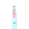Frasco spray de pressão com color-blocking personalizado, com marca própria e névoa fina para hidratação, frasco spray portátil com impressão de logotipo e embalagem personalizável