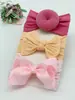 Venta caliente banda para el pelo de bebé lazo de nailon accesorios para el pelo de niños calcetines de bola súper suaves juego de tocado ancho Venta al por mayor