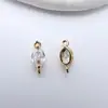 Colgante Chapado en Cobre Dorado de Alta Retención de Color Incrustado con Circonita Pendientes de Bricolaje Hechos a Mano Colgante para Pendientes Collar Pasador Accesorios de Joyería