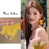 Pendientes con Colgante de Flor de Tela Aguja de Plata Estilo Vacaciones de Verano en la Costa Pendientes Estilo Bosque Pendientes Frescos y Dulces para Mujer Venta al por Mayor