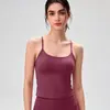 Chaleco deportivo de copa fija Doble 6 con espalda bonita, camisola para mujer con almohadillas en el pecho, ropa de yoga, ropa interior, top de fitness para yoga Pilates