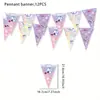 Bandeira Triangular Popular de Desenho Animado Transfronteiriço Coleção Série Shanhaijing Decoração de Festa Banner Banner de Decoração de Fundo de Aniversário