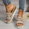 Comercio Exterior Transfronterizo Europeo y Americano 43 Venta al por mayor 2025 Chanclas de Tacón Alto para Mujer Talla Grande Sandalias Transfronterizas de Suela Gruesa con Punta Abierta Venta al por mayor Talla Grande