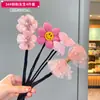 Palillo para Moño de Flor para Niños, Accesorio para Moño Perezoso para Niñas, Lindo Moño de Flor para el Cabello, Accesorio de Flor para el Cabello
