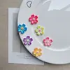 Nueva Serie de Flores de Cinco Pétalos Coloridas de Flor de Durazno Accesorios de Resina para Manualidades con Pegamento de Crema, Pinzas para el Cabello, Fundas para Teléfono y Zuecos