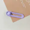Grampo de Cabelo Oval de Metal Pintado de 6cm com Pontas Arredondadas em Ambas as Extremidades, Presilha Colorida de Caramelo em Forma de U para Franja Lateral, Acessórios de Cabelo DIY, Adorno de Cabeça