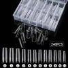 Uña uña uña 240 en caja larga salón puntiaguda tubo de agua mezclilla larga ballet trapezoidal Oval uñas postizas
