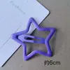 Pasador de Estrella de Color Caramelo de Dopamina Grande de 6 cm para Niñas, Pinza para Flequillo Lateral, Pinza Bb, Pinza Linda para Niñas Jóvenes