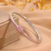 Pulseira Versátil de Moda Popular Transfronteiriça para Mulheres, Luxo Leve, Sensação de Alto Padrão, Estilo Europeu e Americano, Não Desbota, Exquisita Pulseira Céu Estrelado com Zircônia