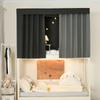 Cortinas Opacas Pretas para Cama de Dormitório Estudantil para Beliches Superiores e Inferiores, Cortinas Espessas de Privacidade para Meninos e Meninas, Tecido Blackout Simples, Amazon