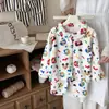 2025 Nuevo Traje de Casa de Terciopelo Cálido para Niños Otoño e Invierno Conjunto de Dos Piezas Cardigan con Solapa