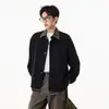 Cardigã jaqueta de duas peças xadrez patchwork de primavera, unissex, peça de outer wear relaxada e casual