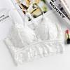 Tubo top das mulheres base beleza de volta cruz rendas camisola interior push up envolto peito sutiã anti-exposição cueca