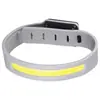 Lanterna de pulso COB para corrida noturna, ultraleve e portátil, mini luz de pulso para atividades ao ar livre, luz de advertência ajustável para ciclismo e backpacking