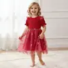 Vestido de Verano Nuevo Estilo 2026 de Moda para Niñas de Comercio Exterior, Vestido de Princesa de Verano para Niñas, Vestido Infantil de Tul Abullonado, Moderno