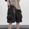 Pantalones cortos holgados informales de estilo retro americano con cinturón de primavera y verano para hombre