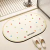 Alfombrilla de Baño de Tierra de Diatomeas Fresca y Simple, Absorbente y de Secado Rápido, Felpudo Duradero para el Hogar, Alfombrilla Antideslizante para Inodoro