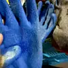 Luvas de Trabalho para Processamento de Defeito de Segunda Linha com Vinco de Dez Fios, Resistentes a Vinco de Látex, Processamento de Fábrica, Mercadorias Finais